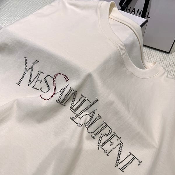 送料込サンローラン レプリカ シグネチャーロゴ Ｔシャツ 2色 Sap93811